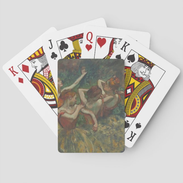 Four Dancers, Impressionist Painting, Edgar Degas Playing Cards (Back)