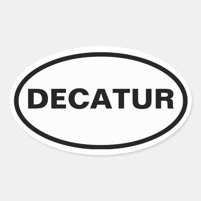 FOUR Decatur, Alabama Oval Sticker (Front)