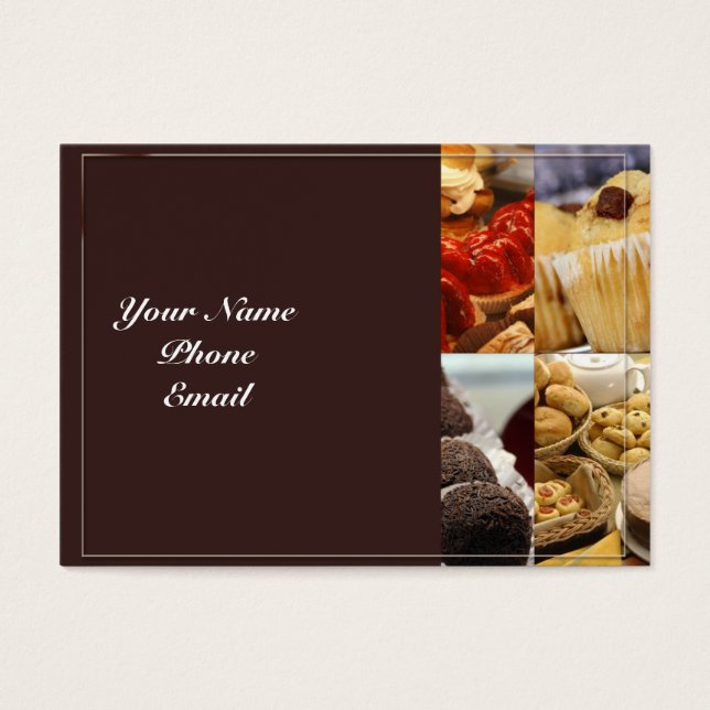 Four Dessert Panel on Chocolate Brown (Front)