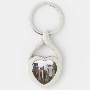 Four Different Colour Horses, Keyring