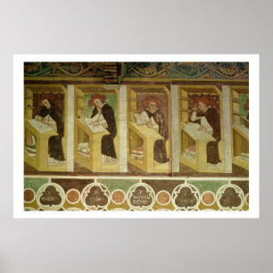 Four Dominican Monks at their Desks, from the cycl Poster