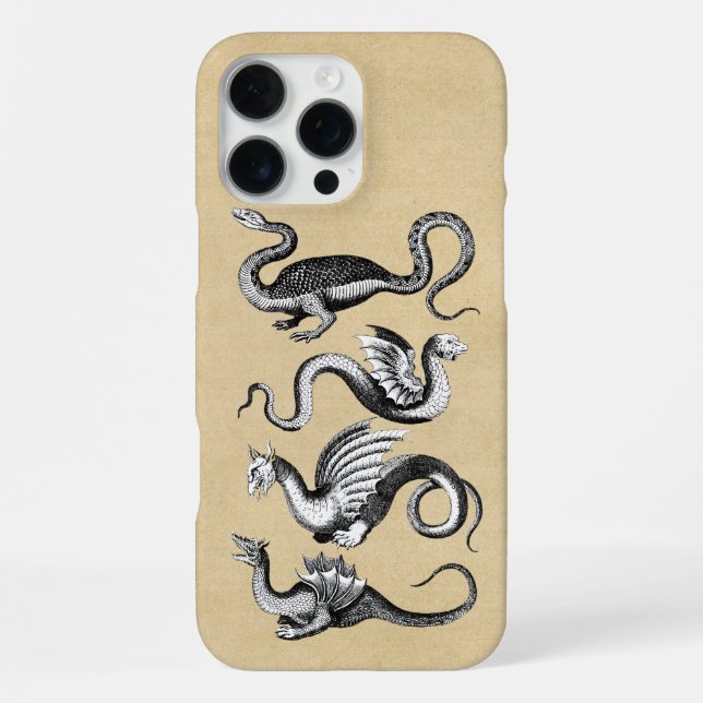 Four Dragons Sepia iPhone Case (Back)