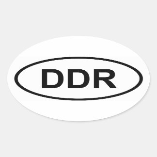 FOUR East Germany "DDR" Oval Sticker