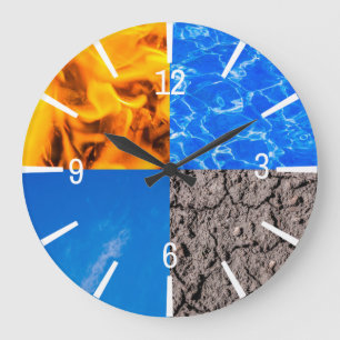 Four Elements Large Clock