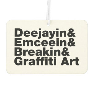 Four Elements of Hip Hop Car Air Freshener