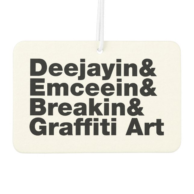 Four Elements of Hip Hop Car Air Freshener (Back)