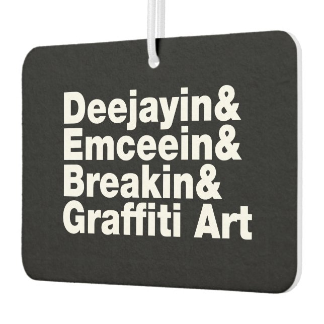 Four Elements of Hip Hop Car Air Freshener (Left)