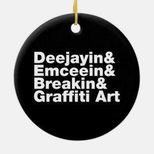 Four Elements of Hip Hop Ceramic Tree Decoration