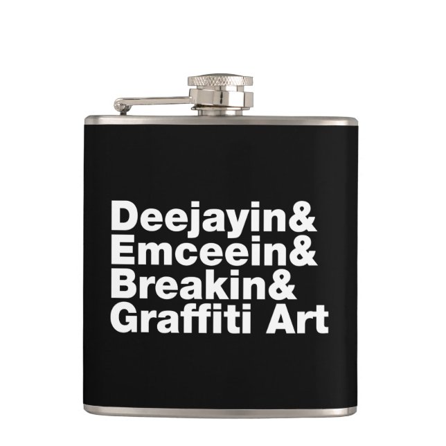 Four Elements of Hip Hop Hip Flask (Front)