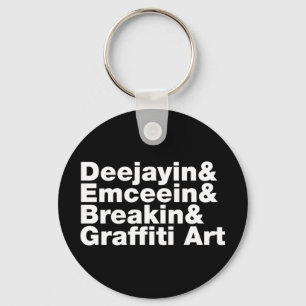 Four Elements of Hip Hop Key Ring