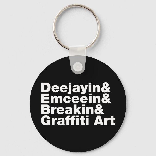 Four Elements of Hip Hop Key Ring (Front)