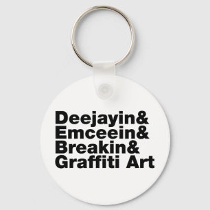 Four Elements of Hip Hop Key Ring