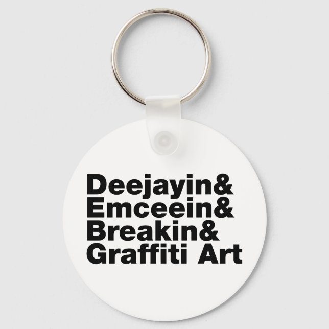 Four Elements of Hip Hop Key Ring (Front)
