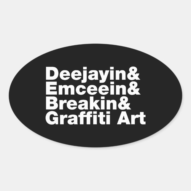 Four Elements of Hip Hop Oval Sticker (Front)