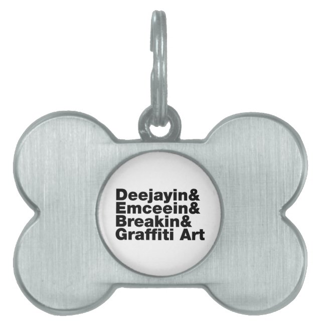 Four Elements of Hip Hop Pet ID Tag (Front)