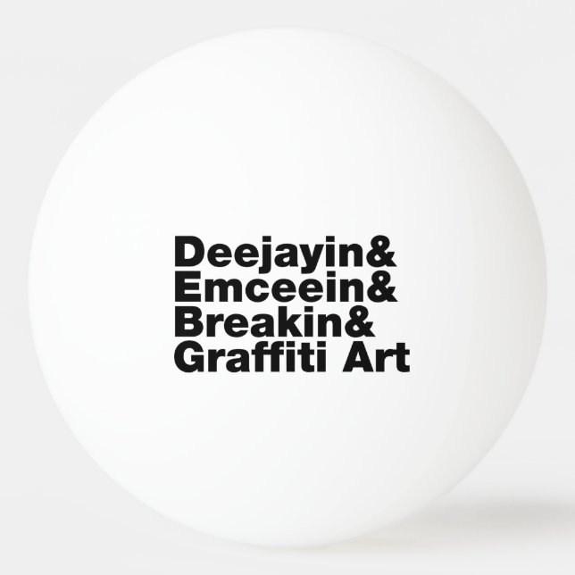 Four Elements of Hip Hop Ping Pong Ball (Front)