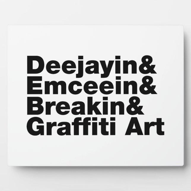 Four Elements of Hip Hop Plaque (Front)