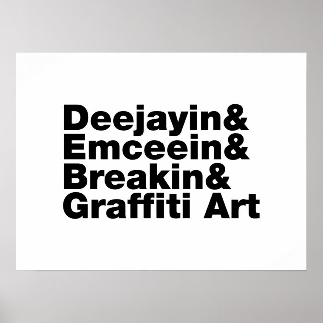 Four Elements of Hip Hop Poster (Front)