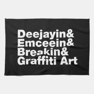 Four Elements of Hip Hop Tea Towel