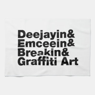 Four Elements of Hip Hop Tea Towel