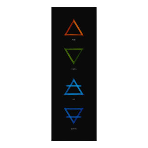 Four elements of nature - Fire, Earth, Air and Wat Photo Print