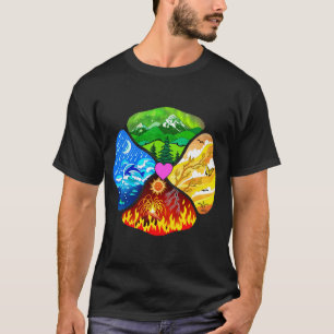 Four Elements T-Shirt Designed by Oberon Zell