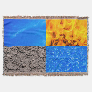 Four Elements Throw Blanket
