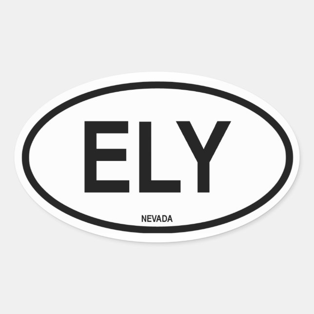 FOUR Ely, Nevada Oval Sticker (Front)