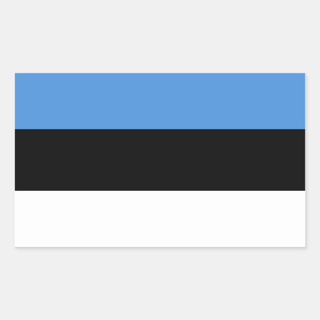 FOUR Estonia National Flag Rectangular Sticker (Front)