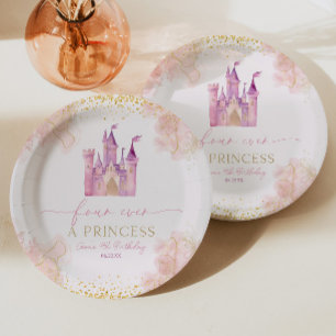 Four Ever A Princess Castle 4th Birthday Party Paper Plate