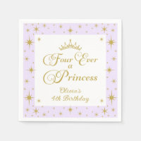 Four Ever a Princess Gold Princess 4th Birthday