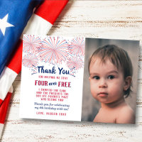 Four Ever Free! 4th Of July 4th Birthday Photo