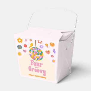 Four Ever Groovy Disco Ball 4th Birthday Party Favour Box
