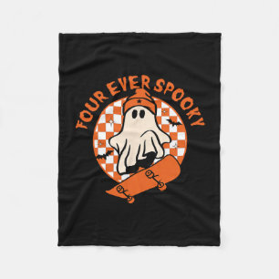 Four Ever Spooky 4th Birthday Halloween Skateboard Fleece Blanket