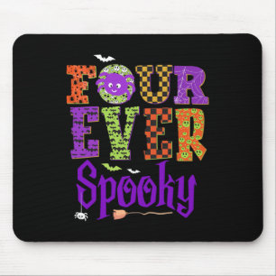 Four Ever Spooky Ghost Halloween 4th Birthday Part Mouse Pad