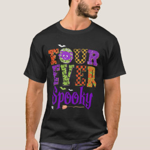 Four Ever Spooky Ghost Halloween 4th Birthday Part T-Shirt