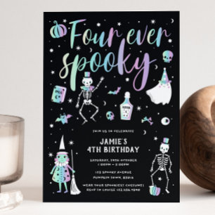 Four Ever Spooky Halloween Invitation