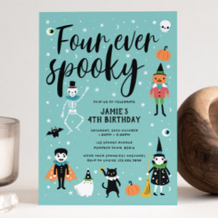 Four Ever Spooky Halloween Invitation