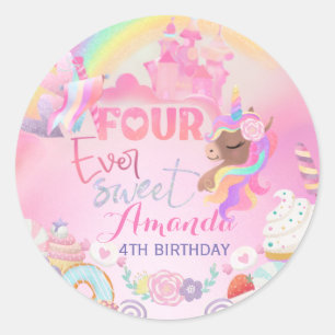 four ever sweet classic round sticker