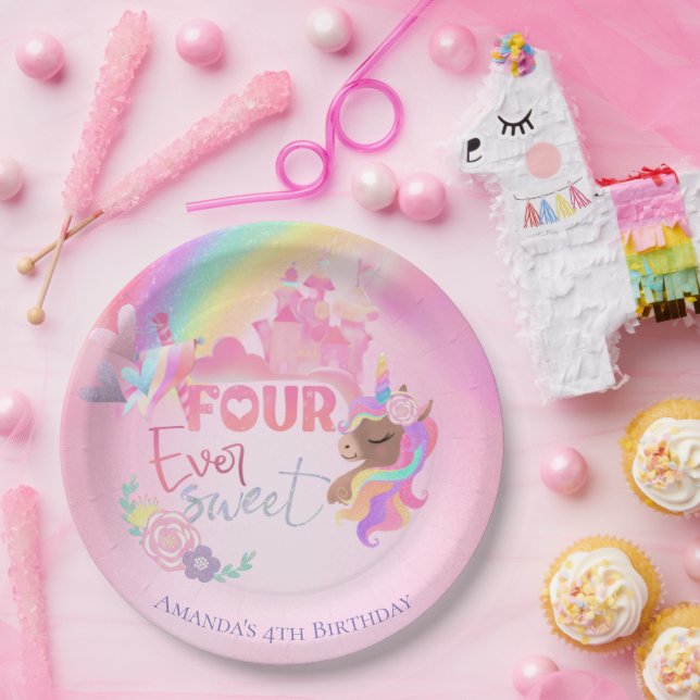 four ever sweet Paper Plates (Party)
