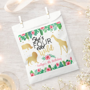 Four Ever Wild Girls 4th Birthday Party Favour Bag