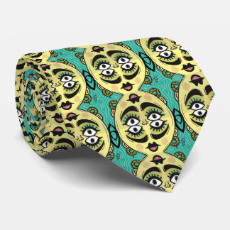 Four Eyed Face Psychedelic Tie
