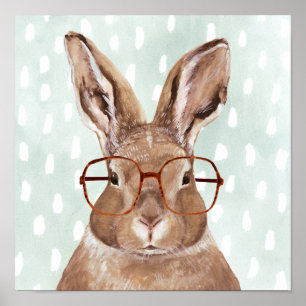 Four-Eyed Forester Bunny Rabbit Poster