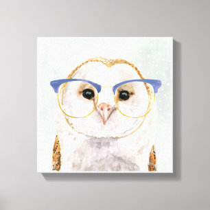 Four-Eyed Forester Wise Owl Canvas Print