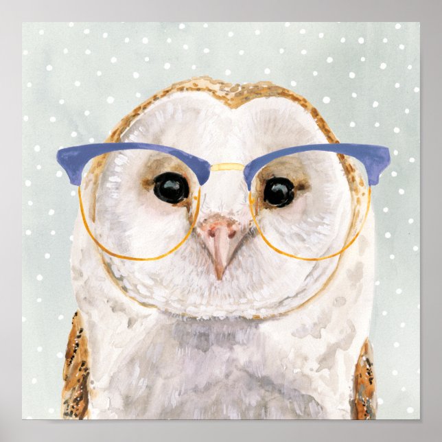 Four-Eyed Forester | Wise Owl Poster (Front)