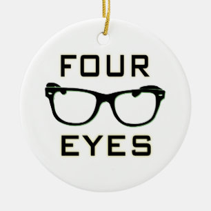 Four Eyes Ceramic Tree Decoration