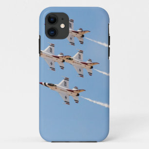 Four F-16 Thunderbirds fly in close formation iPhone 11 Case