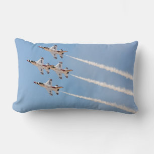 Four F-16 Thunderbirds fly in close formation Lumbar Cushion