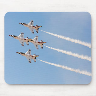Four F-16 Thunderbirds fly in close formation Mouse Pad