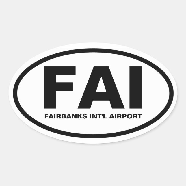 FOUR Fairbanks "FAI" Oval Sticker (Front)
